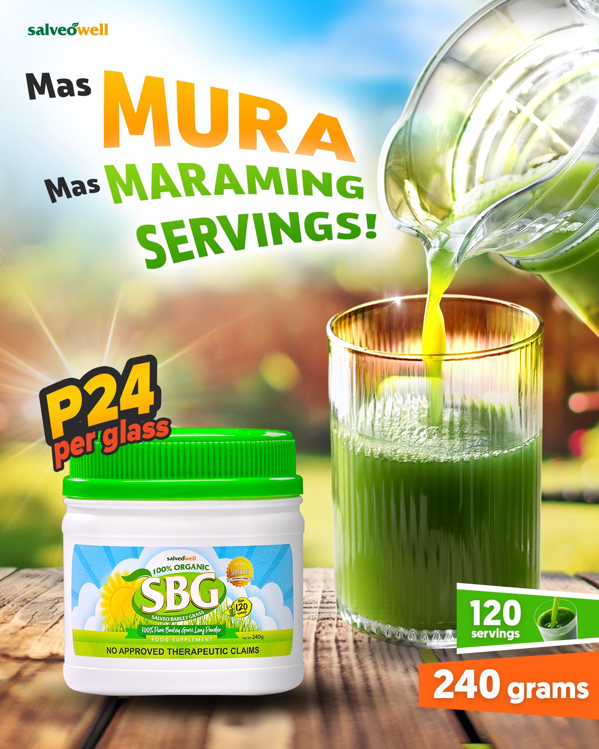 Salveo Barley vs Wheatgrass vs Moringa